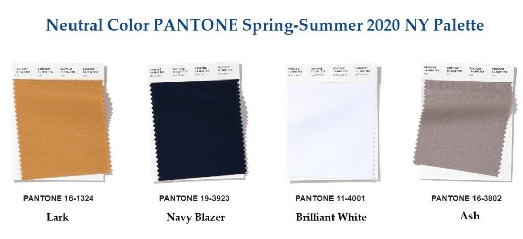 Pantone Trend Colors SPRING SUMMER 2020 NYFW