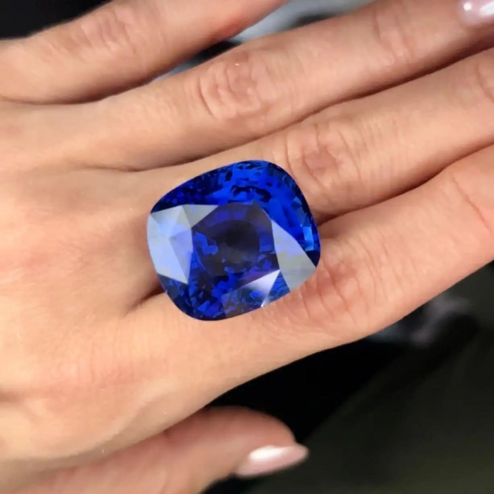 71.15 Carat Natural Sri Lankan Royal Blue Sapphire GRS Certificate